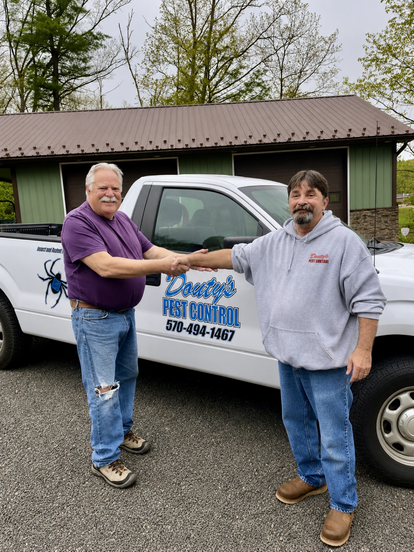 Douty's Williamsport exterminator treating a North-Central PA home